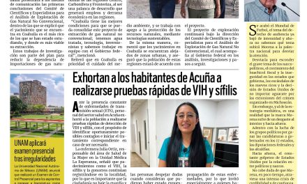 Portada RCG Fronteriza [ 7 de agosto de 2026] Estamos listos para potencializar el gas en Coahuila: Manolo Jiménez; exhortan a realizarse pruebas rápidas de VIH y sífilis y más…