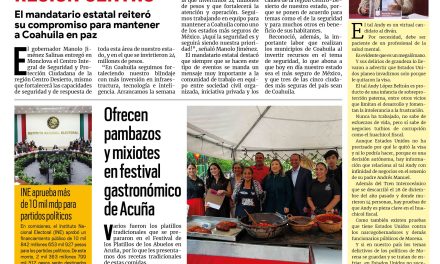Portada RCG Fronteriza [18 de agosto de 2026] Inauguran Centro Integral de Seguridad y Protección Ciudadana en la región Centro; ofrecen pambazos y mixiotes en festival gastronómico y más…