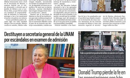 Portada RCG Nacional e Internacional [1 de agosto de 2026] Presidenta encabeza graduación de cadetes de la Heroica Escuela Naval Militar; destituyen a secretaria general de la UNAM por escándalos en examen de admisión y más…