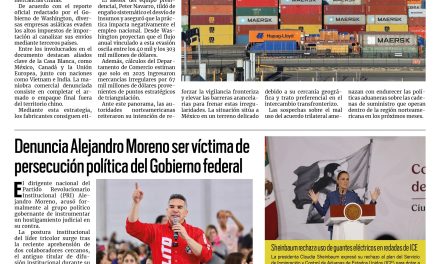 Portada RCG Nacional e Internacional [14 de agosto de 2026] EE. UU. culpa a México de reenvíos de productos chinos para evadir aranceles; denuncia Alejandro Moreno ser víctima de persecución política del Gobierno federal y más…