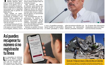 Portada RCG Nacional e Internacional [18 de agosto de 2026] Gerardo Mérida sale de prisión en Nueva York y negocia con EE. UU.; así puedes recuperar tu número si no registraste tu línea y más…
