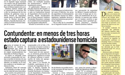 Portada RCG Media [5 de agosto de 2026] Coahuila es líder en seguridad y procuración de justicia; contundente: en menos de tres horas estado captura a estadounidense homicida y más…