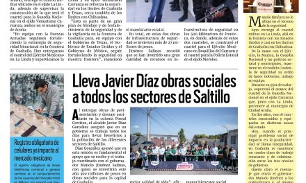 Portada RCG Media [11 de agosto de 2026] Coahuila refuerza estrategia binacional de seguridad; Llevan obras sociales a todos los sectores de Saltillo y más…