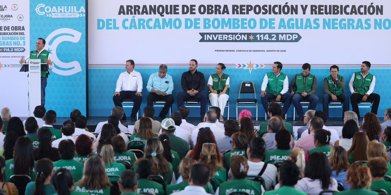 Llega Manolo Jiménez a Piedras Negras con inversión millonaria para obras de drenaje