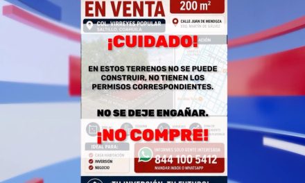 Alertan sobre la venta ilegal de terreno en colonia Virreyes Popular