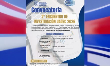 Convoca UAdeC al segundo encuentro de investigación 2026