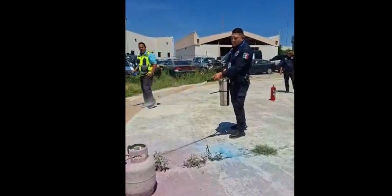 Protección Civil brinda cursos de capacitación en situaciones de riesgo a elementos de la policía estatal