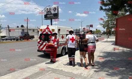Dos personas terminan lesionadas tras accidente en motocicleta al sur de Saltillo