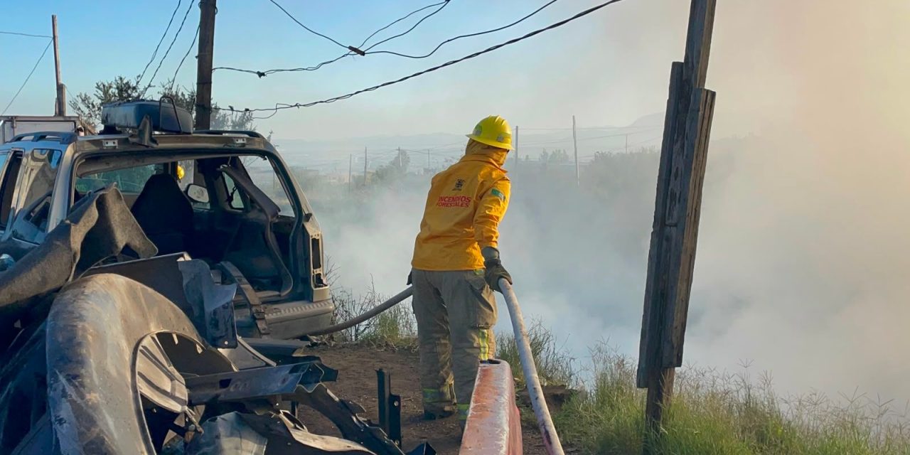 Se incendia un arroyo al oriente de Saltillo