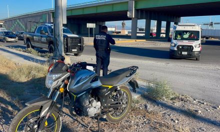 Motociclista fue impactado por camión de carga en Saltillo
