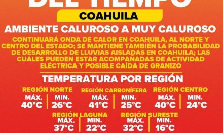 Siguen días calurosos en Coahuila