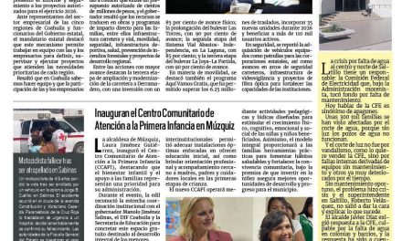 Portada RCG Carbonífera [12 de septiembre de 2026] Iniciativa privada de Coahuila impulsa proyectos con ISN; inauguran el Centro Comunitario de Atención a la Primera Infancia en Múzquiz y más…