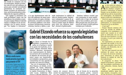 Portada RCG Carbonífera [25 de septiembre de 2026] Gobierno de Coahuila invierte tres mmdp para obras y servicios en todo el estado; Gabriel Elizondo refuerza su agenda legislativa con las necesidades de los coahuilenses y más…