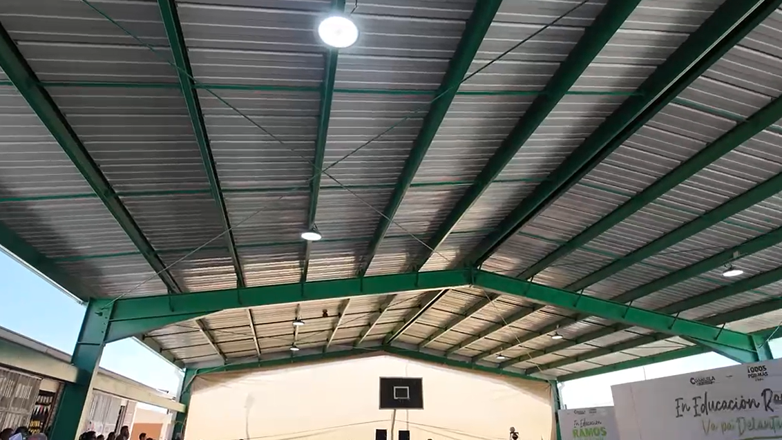 Entrega programa Mejora techumbre en escuela de Ramos Arizpe