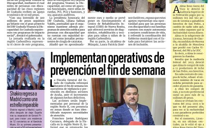 Portada RCG Fronteriza [20 de septiembre de 2026] Entregan miles de becas a personas con discapacidad en todo Coahuila; Más de 100 familias reciben escrituras en Acuña y más…