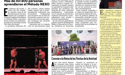 Portada RCG Fronteriza [27 de septiembre de 2026] Fortalece DIF Coahuila capacitación para la atención  en salud mental y adicciones; CBTIS 54 recibe nueva cancha de futbol y más…