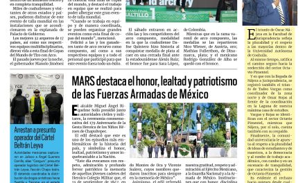 Portada RCG Lagunera [14 de septiembre de 2026] Todo un éxito la Copa del Mundo de Tiro con Arco en Coahuila; MARS destaca el honor, lealtad y patriotismo de las Fuerzas Armadas de México y más…