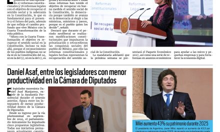 Portada RCG Nacional e Internacional [3 de septiembre de 2026] Presidenta resalta aprobación de reformas a favor de los mexicanos; Daniel Asaf, entre los legisladores con menor productividad en la Cámara de Diputados y más…
