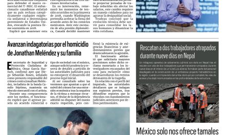 Portada RCG Nacional e Internacional [5 de septiembre de 2026] Trudeau pide a México y Canadá trabajar juntos en revisión del T-MEC; avanzan indagatorias por el homicidio de Jonathan Meléndez y su familia y más…