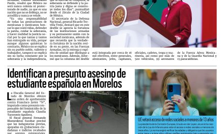 Portada RCG Nacional e Internacional [17 de septiembre de 2026] México no será colonia ni protectorado de nadie: Claudia Sheinbaum; identifican a presunto asesino de estudiante española en Morelos y más…