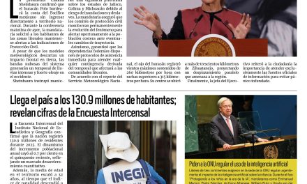 Portada RCG Nacional e Internacional [23 de septiembre de 2026] México permanece alerta ante llegada del huracán Polo; el país llega a los 130.9 millones de habitantes y más…