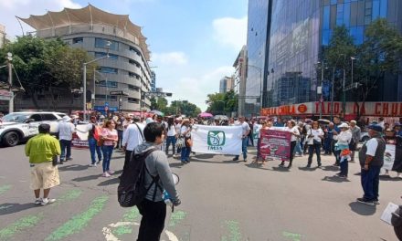 Se manifiestan trabajadores del IMSS por falta de insumos