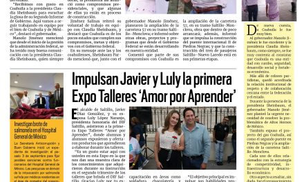 Portada RCG Media [7 de septiembre de 2026] La presidenta siempre será bienvenida a Coahuila: Manolo Jiménez Salinas; Impulsan Javier y Luly la primera Expo Talleres ‘Amor por Aprender’ y más…