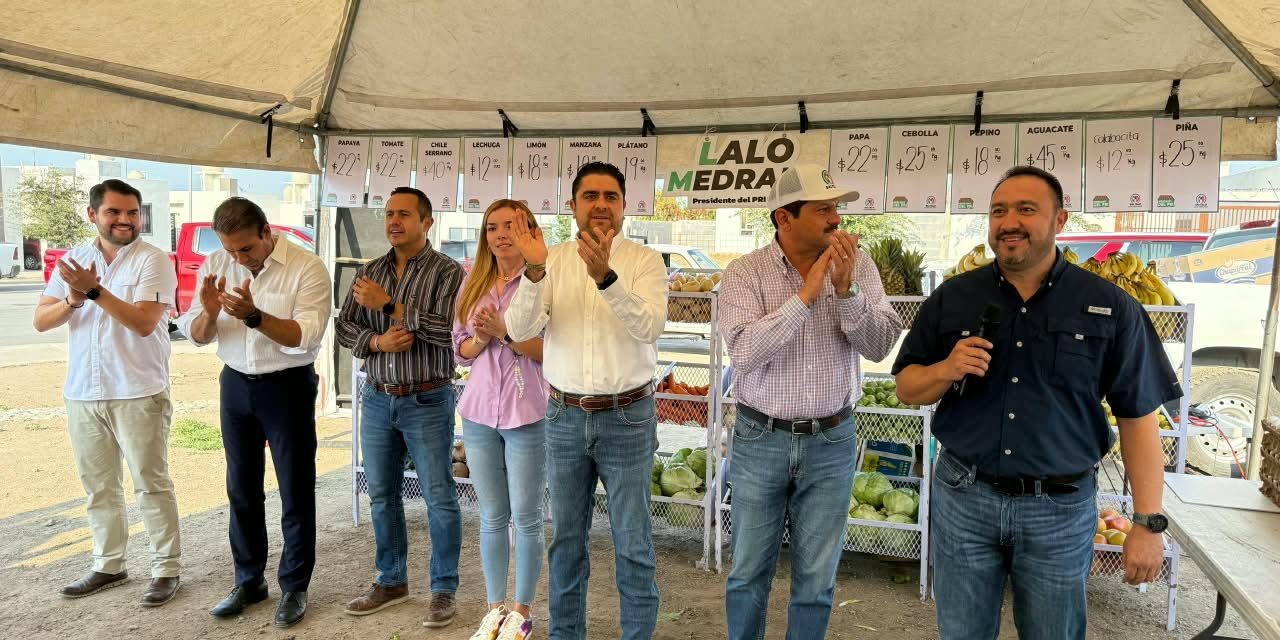 Lleva PRI Saltillo Mercadito a familias de la colonia Andalucía
