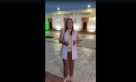 Anuncia alcaldesa de Arteaga cartelera del grito de Independencia