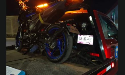 Asegura Tránsito 5 motos en operativo nocturno