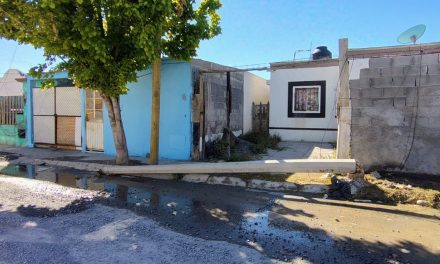 Poste de luz tiene casi 15 días ‘dormido’ en calles de la colonia Analco de Ramos Arizpe