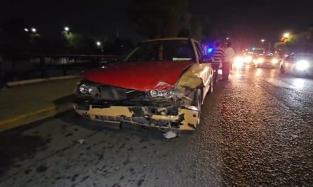 Proyectan vehículo contra árbol en Saltillo