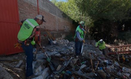 Refuerza Javier Díaz limpieza de arroyo en la Zona Centro