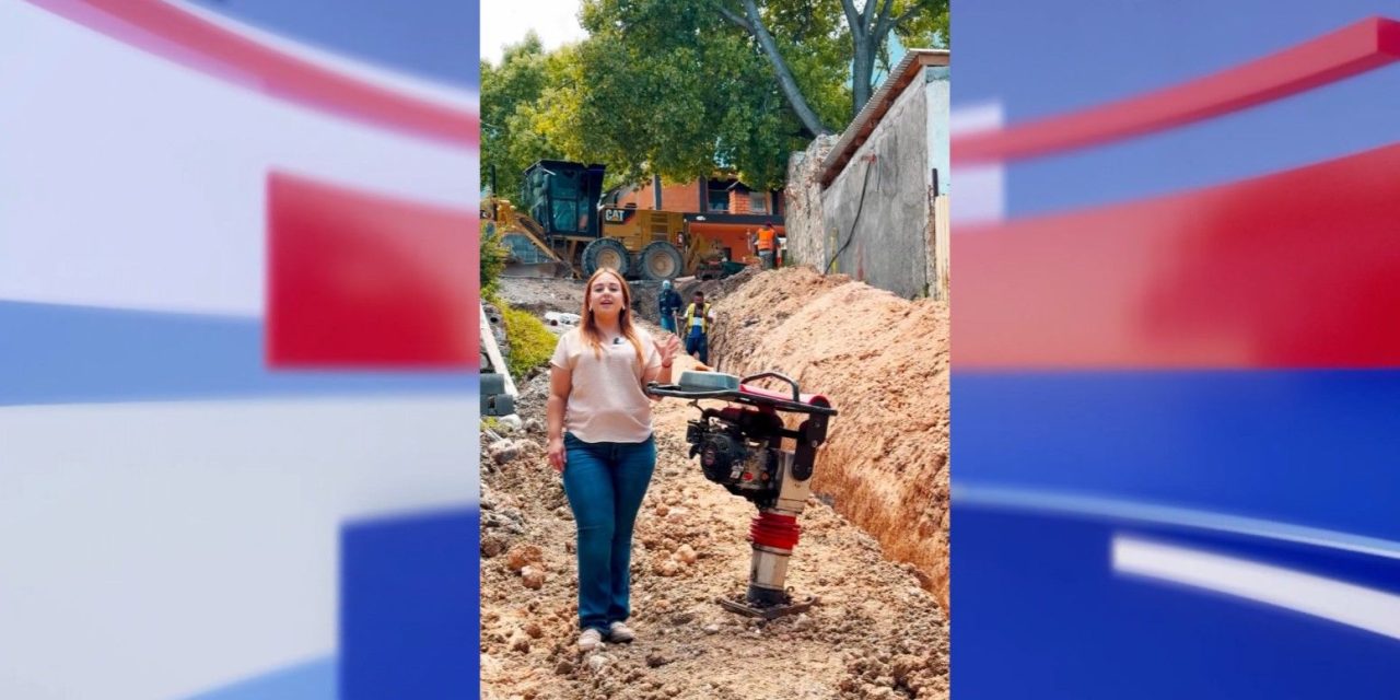 Supervisan pavimentación en Los Lirios