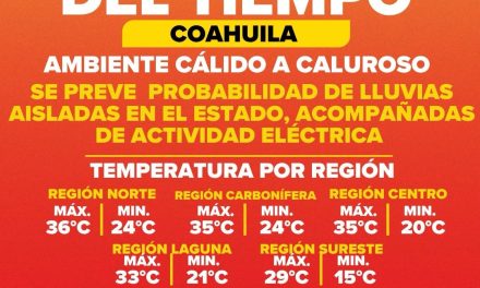 Temperatura da tregua en Coahuila