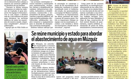 Portada RCG Carbonífera [13 de octubre de 2026] Proyecto ‘En Equipo le Entramos’ ya llegó a todo Coahuila: Manolo Jiménez; se reúne municipio y estado para abordar el abastecimiento de agua en Múzquiz y más…