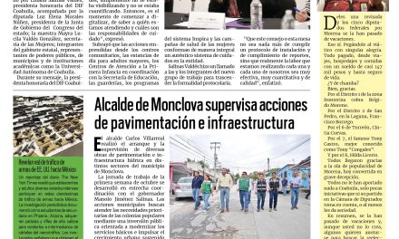 Portada RCG Centro [5 de octubre de 2026] DIF Coahuila consolida su compromiso con el bienestar de familias y cuidadores; alcalde de Monclova supervisa acciones de pavimentación e infraestructura y más…