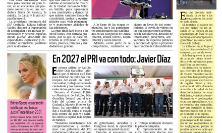 Portada RCG Centro [11 de octubre de 2026] Lista gran final del concurso ‘Vive Libre Sin Drogas’; Mejora Coahuila mantiene apoyos y mercaditos en la región y más…