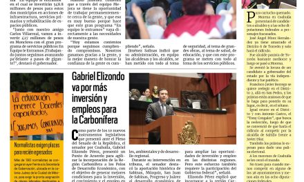 Portada RCG Fronteriza [8 de octubre de 2026] Llega ‘En Equipo le Entramos’ a la región Centro del estado; Gabriel Elizondo va por más inversión y empleos para la Carbonífera y más…