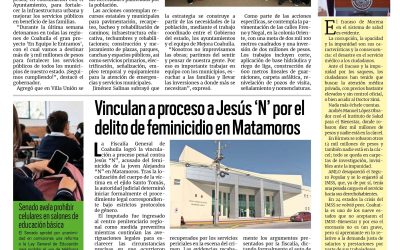 Portada RCG Lagunera [13 de octubre de 2026] Proyecto ‘En Equipo le Entramos’ ya llegó a todo Coahuila: Manolo Jiménez; vinculan a proceso a Jesús ‘N’ por el delito de feminicidio y más…