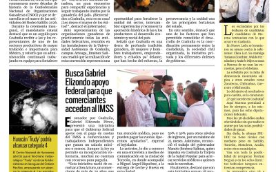 Portada RCG Lagunera [16 de octubre de 2026] Desde Coahuila, unidos para fortalecer la ganadería de México: Manolo; busca Gabriel Elizondo apoyo federal para que comerciantes accedan al IMSS y más…