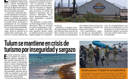 Portada RCG Nacional e Internacional [9 de octubre de 2026] Licitador de AHMSA solicita prórroga para analizar la adquisición; Tulum se mantiene en crisis de turismo por inseguridad y sargazo y más…