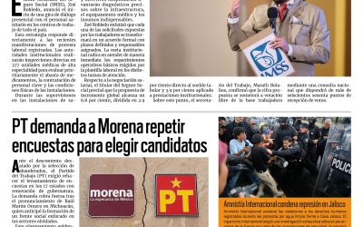 Portada RCG Nacional e Internacional [13 de octubre de 2026] IMSS iniciará gira de diálogos presenciales en todo el país; PT demanda a Morena repetir encuestas para elegir candidatos y más…