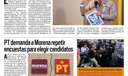 Portada RCG Nacional e Internacional [13 de octubre de 2026] IMSS iniciará gira de diálogos presenciales en todo el país; PT demanda a Morena repetir encuestas para elegir candidatos y más…