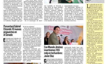 Portada RCG Media [7 de octubre de 2026] ‘En Equipo le Entramos’ llega al norte de Coahuila; presentará Gabriel Elizondo 10 nuevas propuestas en el Senado y más…