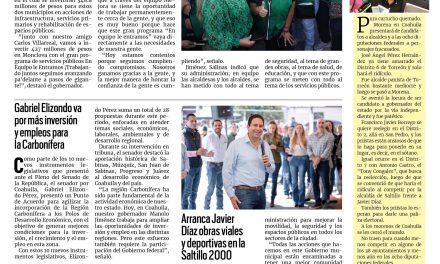 Portada RCG Media [8 de octubre de 2026] Llega ‘En Equipo le Entramos’ a la región Centro del estado; Gabriel Elizondo va por más inversión y empleos para la Carbonífera y más…