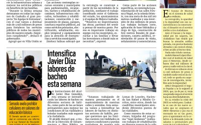 Portada RCG Media [13 de octubre de 2026] Proyecto ‘En Equipo le Entramos’ ya llegó a todo Coahuila: Manolo Jiménez; intensifica Javier Díaz labores de bacheo esta semana y más…