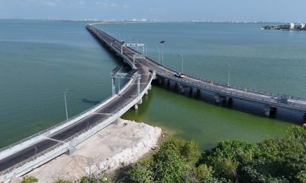 Construcción del Distribuidor Vial Kukulcán, en Cancún, registra 74 por ciento de avance