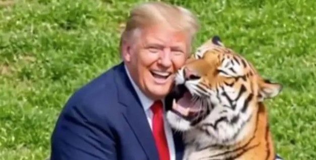 Trump se burla en video de hombre que murió a manos de un tigre en Inglaterra