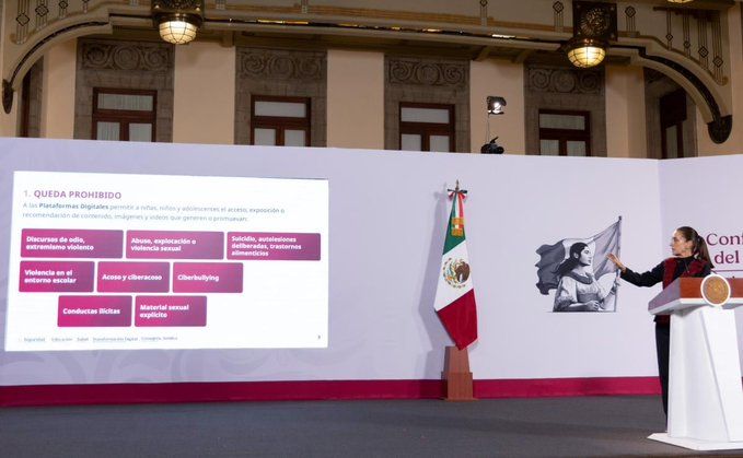 Sheinbaum anuncia decreto para proteger a menores en plataformas digitales
